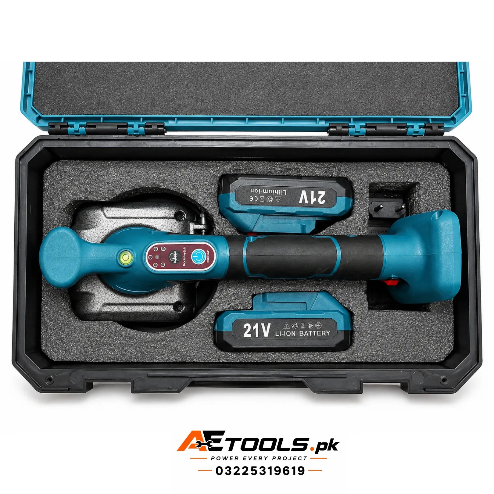 6 Speed Tile Vibrator with Double 21V Battery Pack in PVC Box