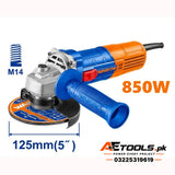 WADFOW WAG15851 Angle Grinder 850W 125mm 5-inch with Auxiliary Handle