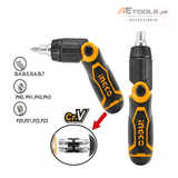 INGCO 13 in 1 ratchet screwdriver set with folding handle and bits - AE Tools