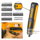 INGCO CSDLI0403 4V cordless screwdriver with 42 piece bit set and LED light - AE Tools