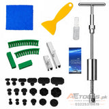 PDR Dent Pulling Slide Hammer Kit with Glue Tabs and Accessories