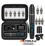 Rechargeable Wireless Tattoo Machine Kit with Digital Display and Cartridges