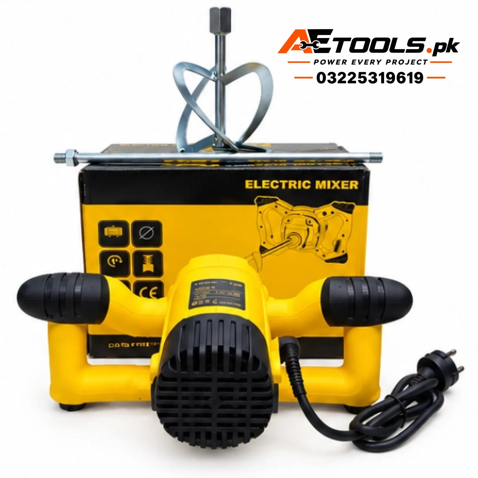 2800W Electric Paint and Bond Mixer with Strong Mixing Rod and Dual Handle Grip in Pakistan