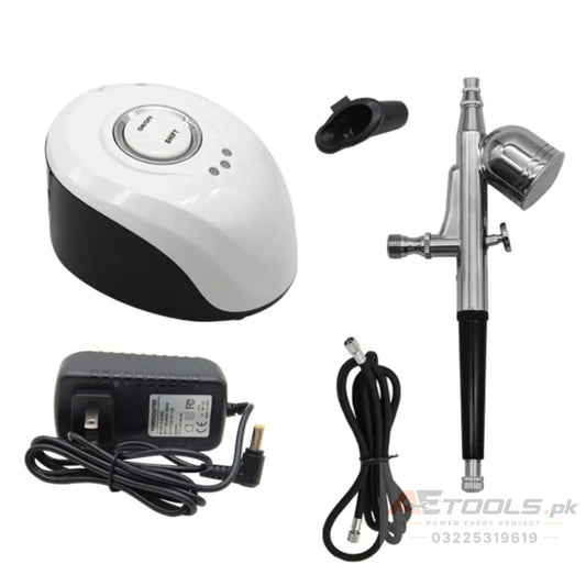 Airbrush kit with 220V compressor, spray gun and power adapter - AE Tools