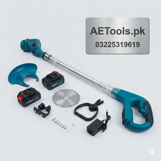 Cordless Grass Cutter with Double Battery – Rechargeable Garden Trimmer