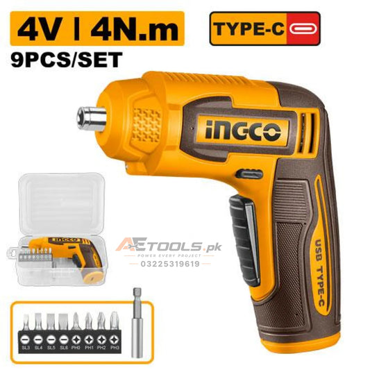 CSDLI0458 Cordless Screwdriver 4V with LED Work Light and Carrying Case