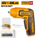 CSDLI0458 Cordless Screwdriver 4V with LED Work Light and Carrying Case