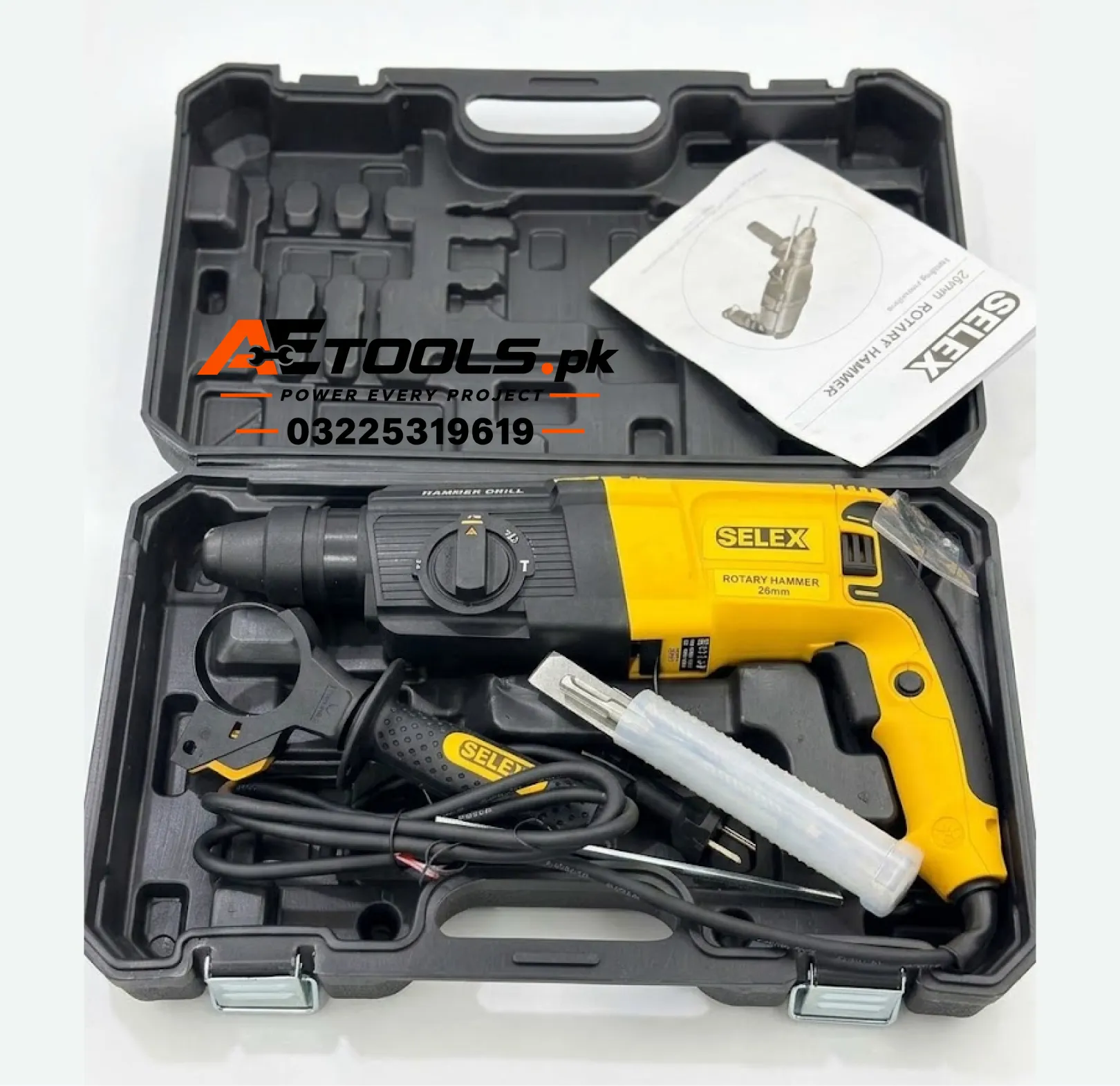 GT-1363 Hammer Drill 26mm 800W with 1100rpm Speed and 4890bpm Impact