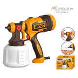 INGCO SPG4506 530W HVLP paint spray gun with dust blower nozzle and accessories - AE Tools