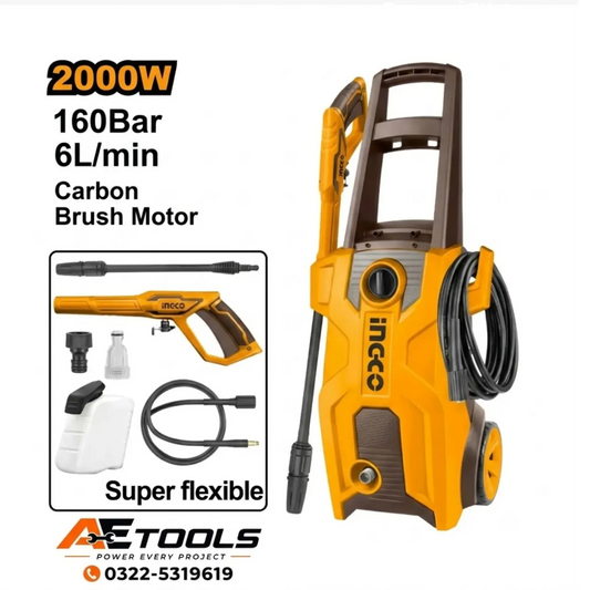 Ingco High Pressure Washer HPWR20018 2000W 160 Bar Electric Pressure Washer | Car Wash Machine