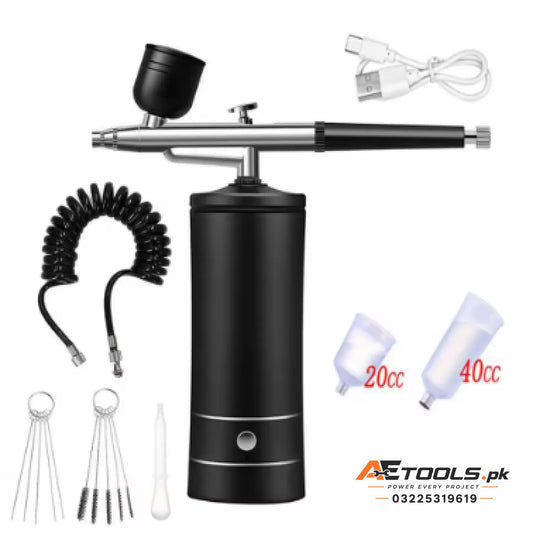 Portable Airbrush Compressor Kit for Nail Art, Painting and Crafts with 0.3mm Nozzle