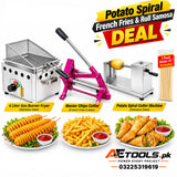 Frying Business Deal with 4L Gas Fryer, Chips Cutter and Potato Spiral Cutter