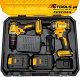 SELEX Combo Set Impact Drill & Impact Wrench 20V with Double Battery and Charger