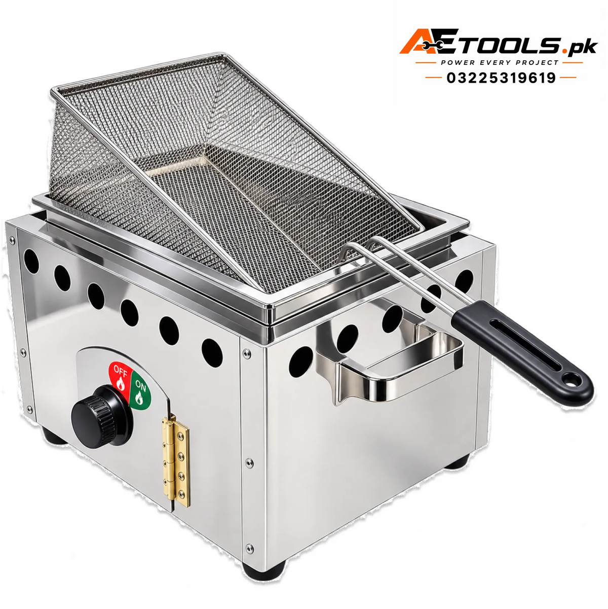 Stainless Steel 4 Liter Fryer with Gas Burner