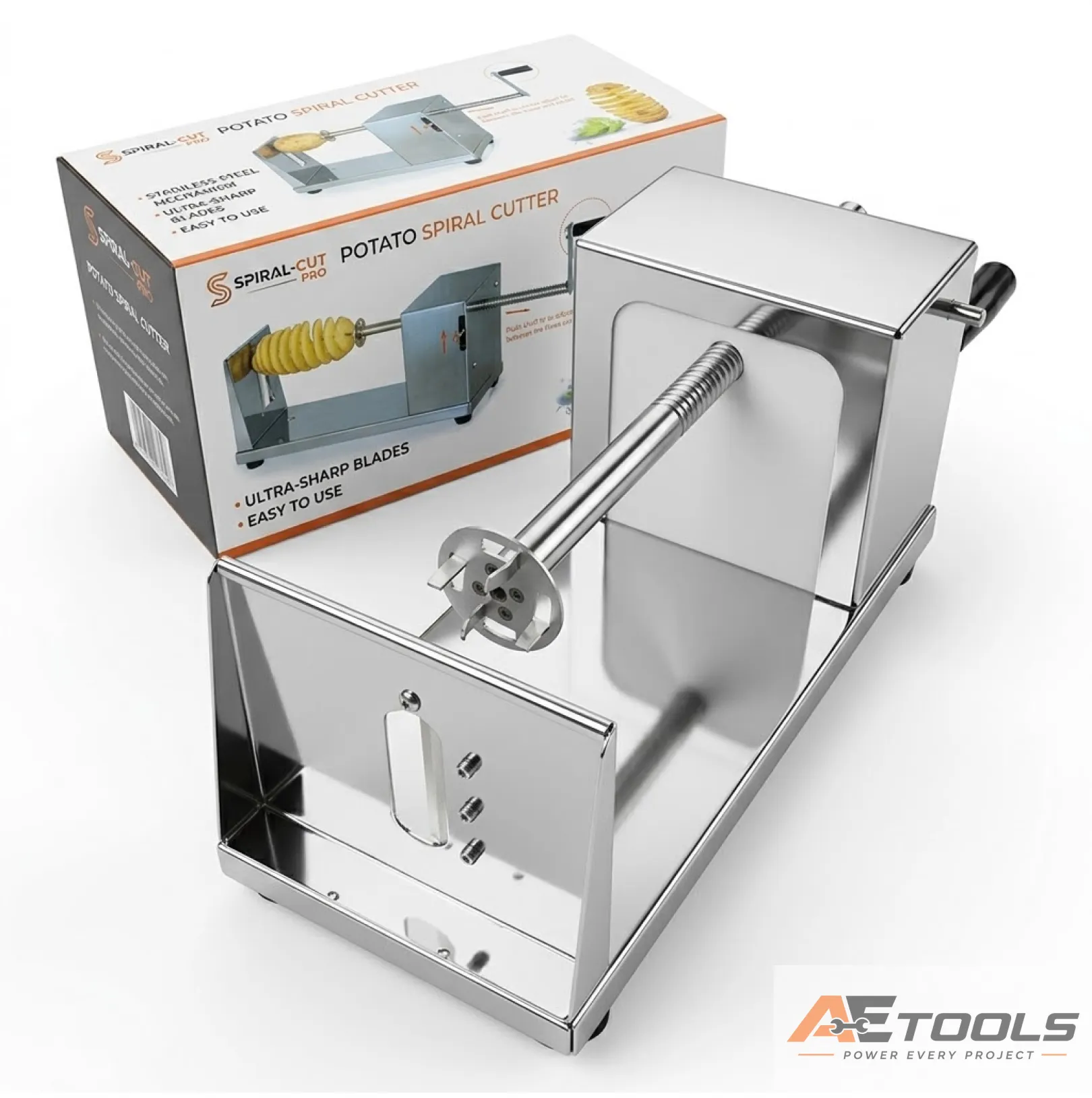 Stainless Steel Potato spiral cutter machine with 2 extra blades