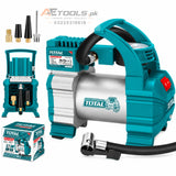 TOTAL 12V 140 PSI car air compressor tyre inflator with accessories