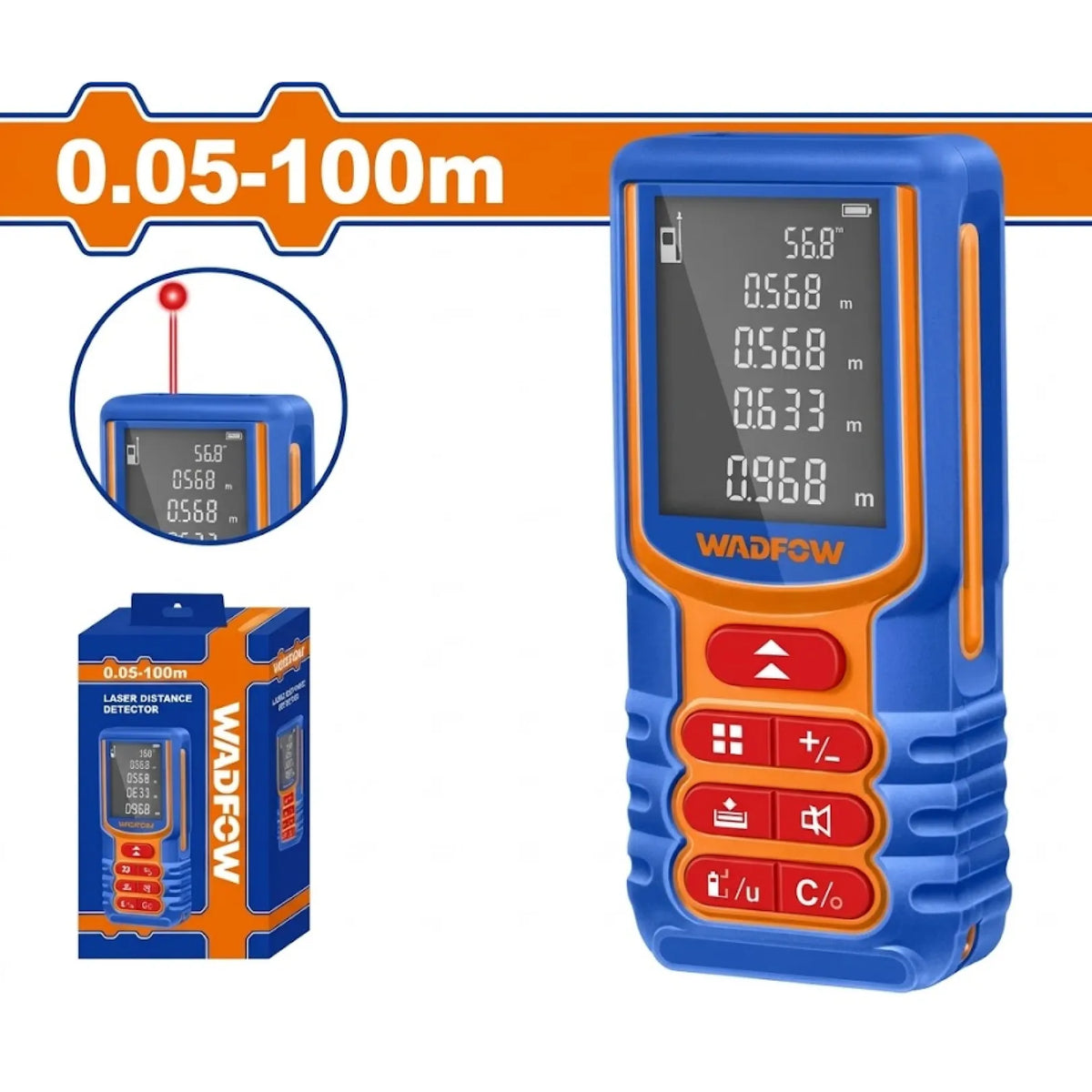 WADFOW Laser Distance Detector WDL1520 with Angle and Area Measurement