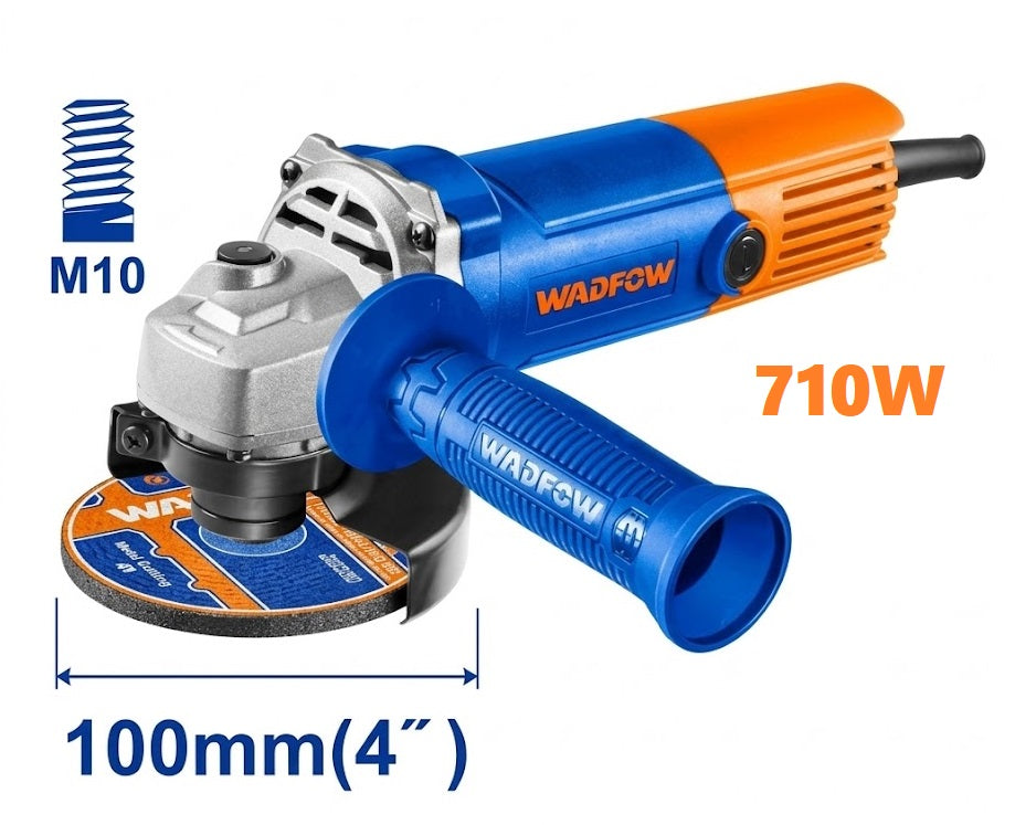 WAG35762 Angle Grinder 710W 100mm 4-inch with Auxiliary Handle