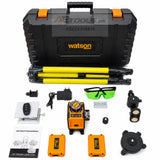 Watson 4D 16 Line Laser Level with tripod, double battery, protective lenses and accessories in PVC storage box